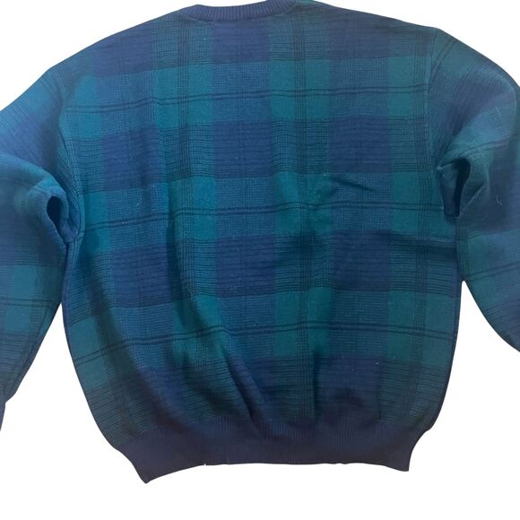Brooks Brothers Plaid 100% Italian Wool Mens Sweater L Heritage Christmas Gift - Picture 6 of 9